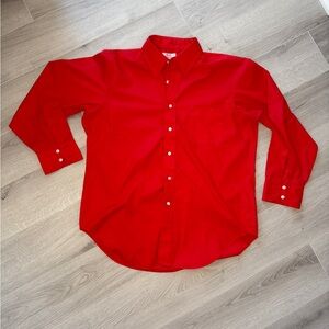 Vintage 50s or 60s Red Button Up Shirt from Kent Collection by Arrow. XL 16 33